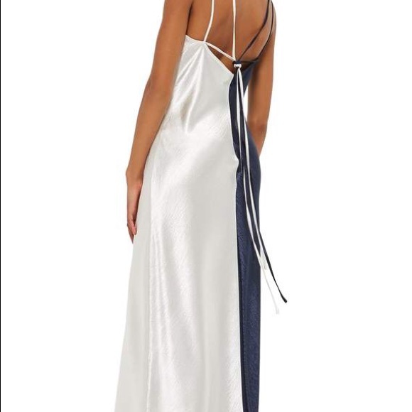 strappy satin maxi dress